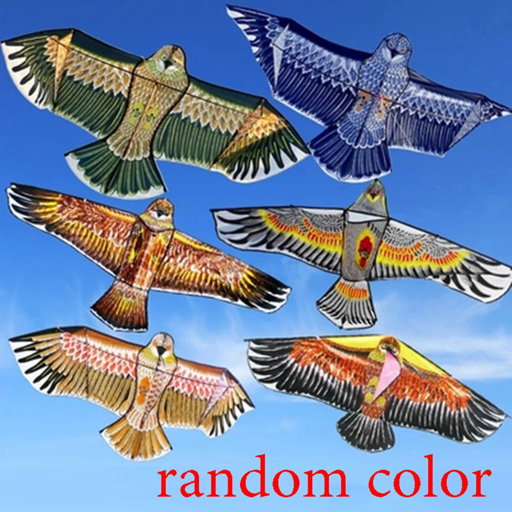 1.1m Eagle Kite With 30 Meter Kite Line Large Eagle Flying Bird Kites Children Gift Family Trips Garden Outdoor Sports DIY Toy