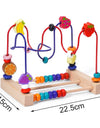 Montessori  Toys Wooden Roller Coaster Bead Maze Abacus Math Toys  Early Educational Toys for  1-3 Years