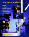 Smart X Pro Kit 3-Axis Gimbal Stabilizer Set with RGB Magnetic Light OLED Display LED Light Focus Wheel Stabilizer