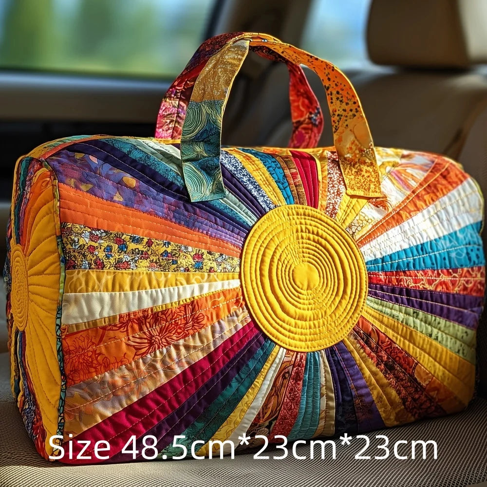 Hot Sale 3D Quilted Bag for Women Colorful Landscape Print Travel Sunrise Desert Mountain Cactus Printed Overnight Trip Bags