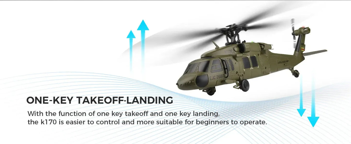 Realistic Four Channel Remote Control Military Helicopter With Brushless Motor