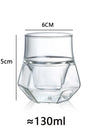 130ml Double Walled Glass Cup Hanging Ear Espresso Coffee Cup Clear Anti-scalding Teacup Party Brandy Wine Mug