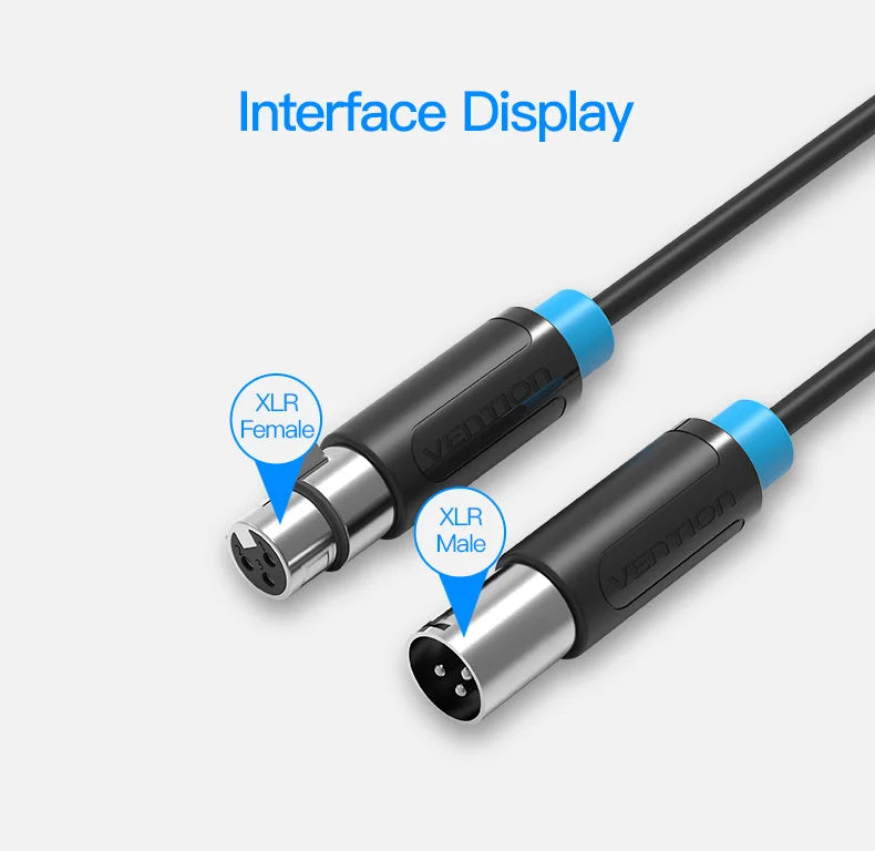 XLR Cable Karaoke Microphone Sound Cannon Cable Plug XLR Extension Mikrofon Cable for Audio Mixer Amplifiers XLR Cord