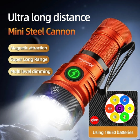 7 LED Rechargeable Multi Colour Mini Flashlight