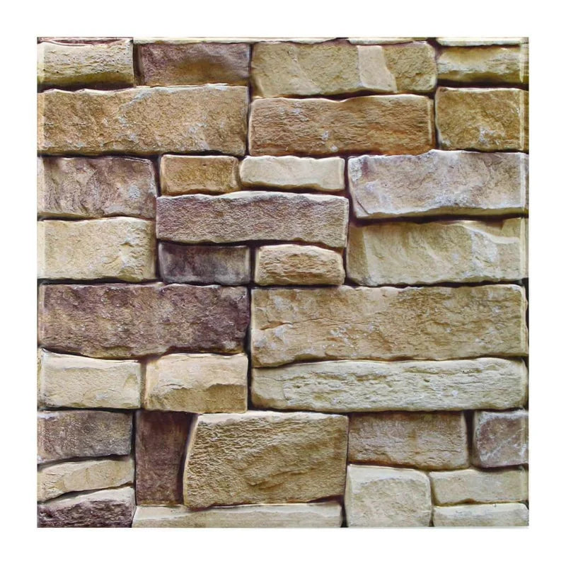10pcs 3D Faux Stone Peel and Stick Wall Panel Self Adhesive Kitchen Tile Backsplash 3D Wall Sticker Tile Sticker 30cm x 30 cm