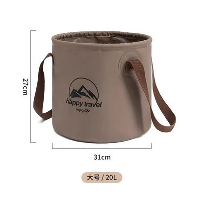 10L/20L Portable Outdoor Fishing Bucket Multipurpose Folding Water Storage Bag Travel Camping Water Bucket