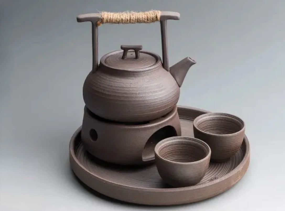 Japanese Style Handmade Ceramic Teapot Retro Stoneware Kung Fu Tea Pot 350ml