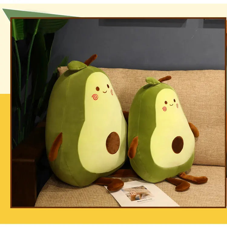 Giant Avocado Plush Soft Stuffed Fruit Pillow