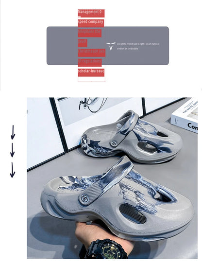 Clogs Couple's Hollow Shoes Casual Slippers Summer Men's EVA Water Shoes Man Outdoor Sandal