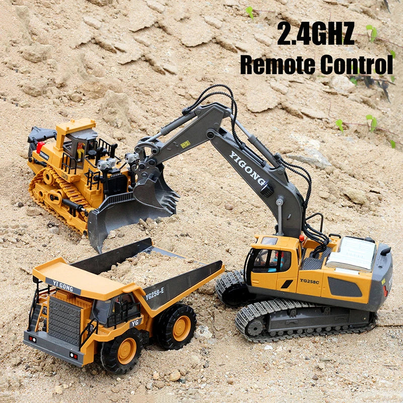 RC Car Children Toys Remote Control Car Toy For Boys Radio Control Excavator Dump Truck Bulldozer Electric Car