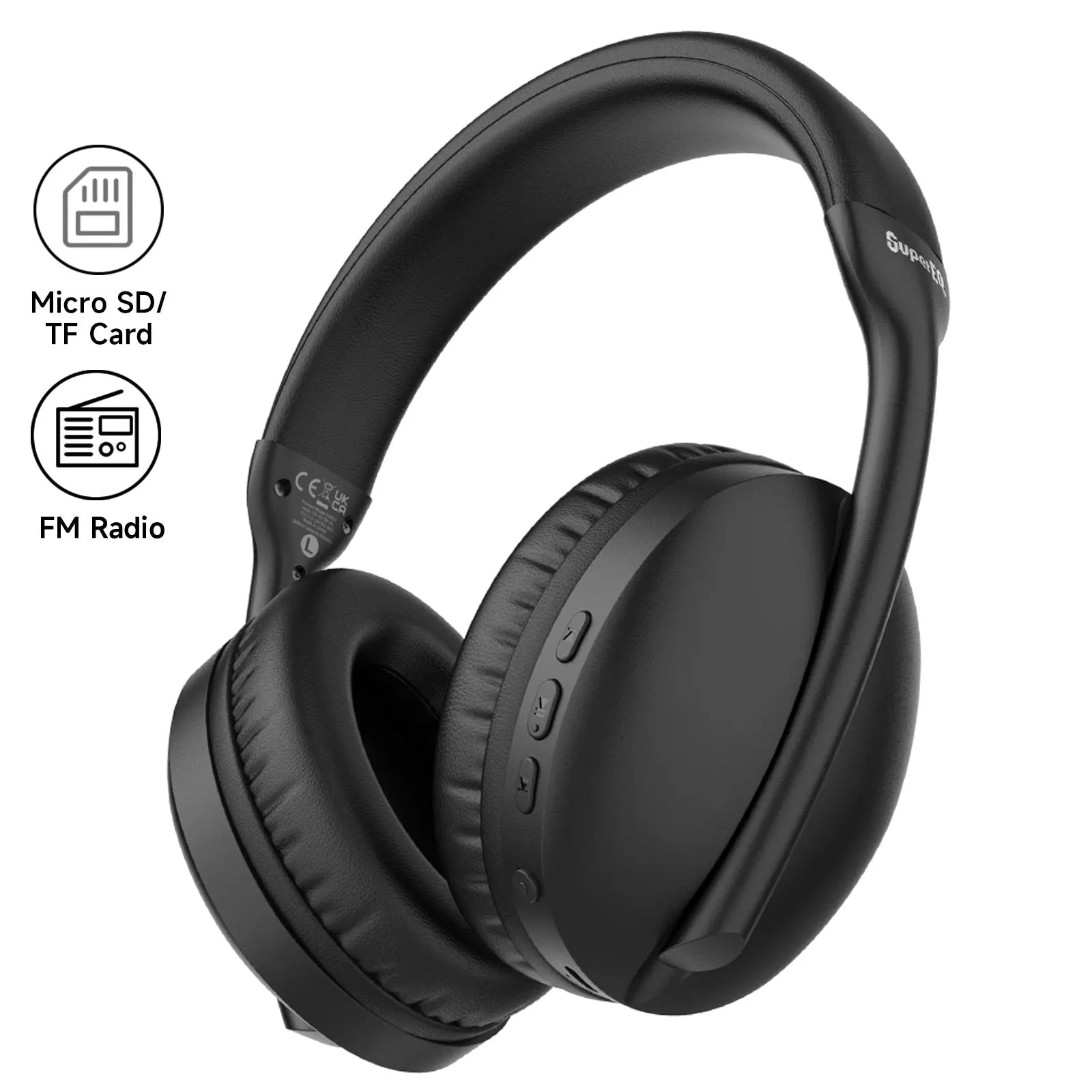 SuperEQ S6001 Bluetooth Headphones Over Ear Wireless Headset With Micro SD/TF Card/FM Radio Modes Stereo HiFi Headphones