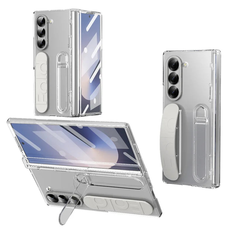 For Samsung Galaxy Z Fold 6 3 4 5  Hinge Case Armor Shockproof Full Screen Protector Tempered Glass Folding Cover