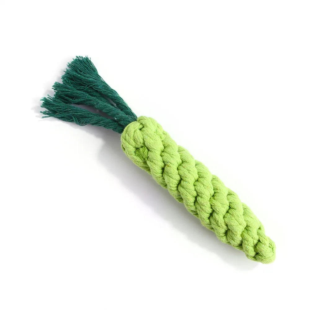 Chew Toys for Small Dogs Cleaning Teeth Dog Toys Bite Resistant Pet Dog Puppy Carrot Cotton Rope Pet Playing Toy Accessories