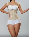 Fajas Colombianas Body Shaper Shapewear Women Vest Tops Double Compression Waist Trainer Corset Adjustable Zipper and Hook-eyes