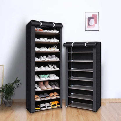 Dustproof Shoe Rack Multilayer Shoe Cabinet Organizer Nonwoven Home Furniture Space-saving Cabinets Shoe Shelf Hallway Entryway