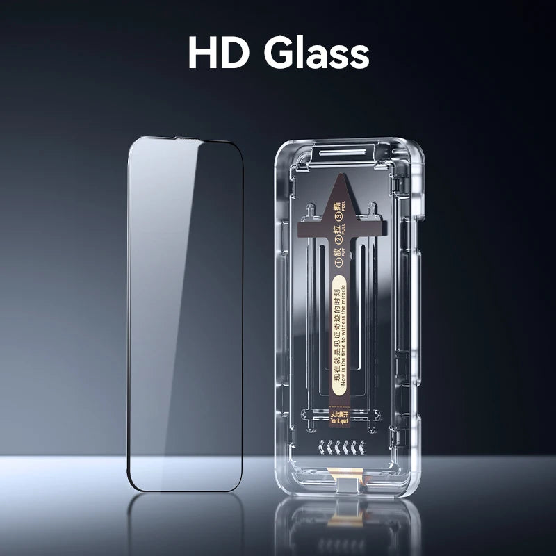3/2/1PCS HD Tempered Glass for iPhone 16 15 14 13 12  Pro Max Screen Protector HD Glass Quick Install Glass for iPhone