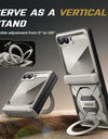 Magnetic Stand for Z Flip 6 Case with Ring Kickstand Hinge Protection Screen Protector Full Body Protection Magsafe Phone Case