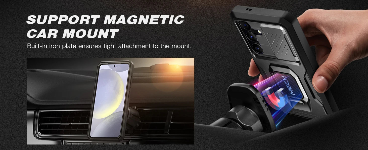 For Samsung Galaxy S24 Plus Case with Tempered Glass Screen Protector Full Body Protection Military Grade Shockproof Phone Case