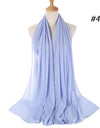 Muslim Chiffon Hijab Women Bubble Chiffon Scarf For Women Ladies Veil Muslim Islam Solid Color Malaysia Wrap Scarves