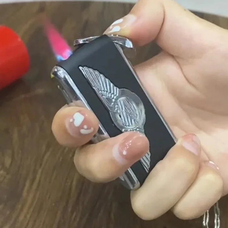 Keychain Windproof Lighter Cool Car Key Model Black Technology Multifunctional Igniter Gift Boyfriend A Trendy Look
