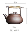 350ml Japanese Style Teapot Handmade Retro Coarse Pottery Stoneware Kungfu Tea Ceremony Portable Tea Maker Ceramic Teapot Teaset