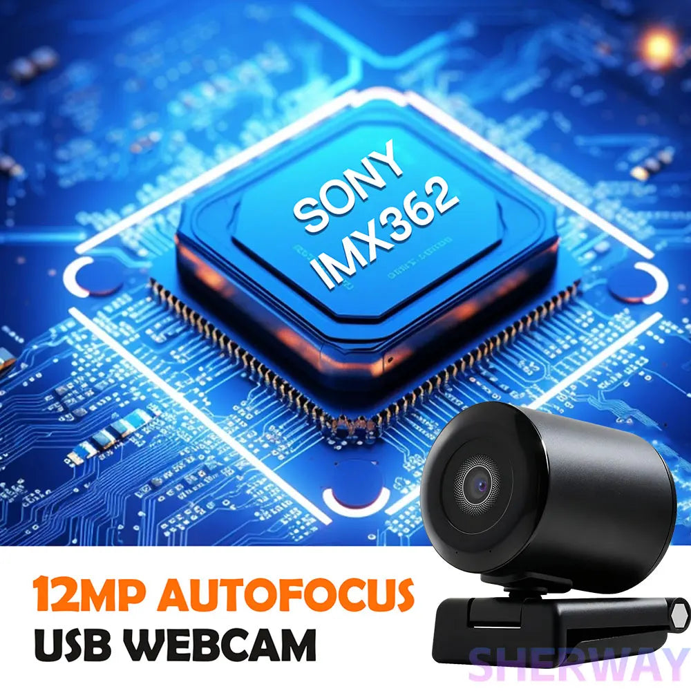 4K Webcam Pro Living Streaming USB Web Camera with Remote Dual Noise-Cancelling Mics AI Auto Focus 128° FOV HD Mini Video PC Cam