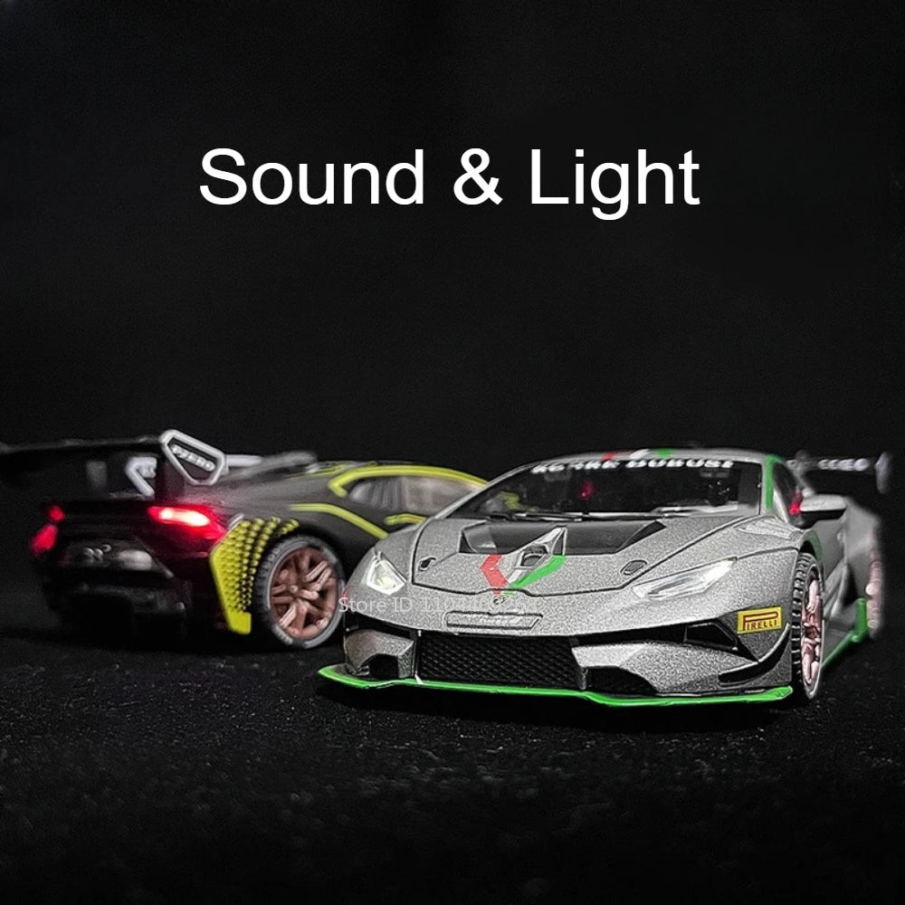 1:32 Scale Lambor Huracan ST EVO Sian Sports Car Model Toy Sound Light Pull Back Simulation Supercar Models Collection Gift Boy