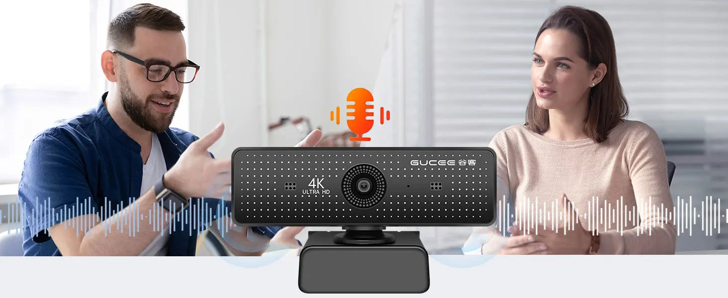 4K Webcam for PC UHD Autofocus Streaming Web Cam with Mics Plug and Play USB Computer Video Camera for Online Teaching/Meeting