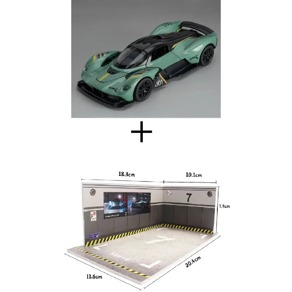 1:32 Scale VALKYRIE Sports Car Model Toy Alloy Diecast Doors Opened Music Light Doors Opened Vehicles Models Christmas Gift