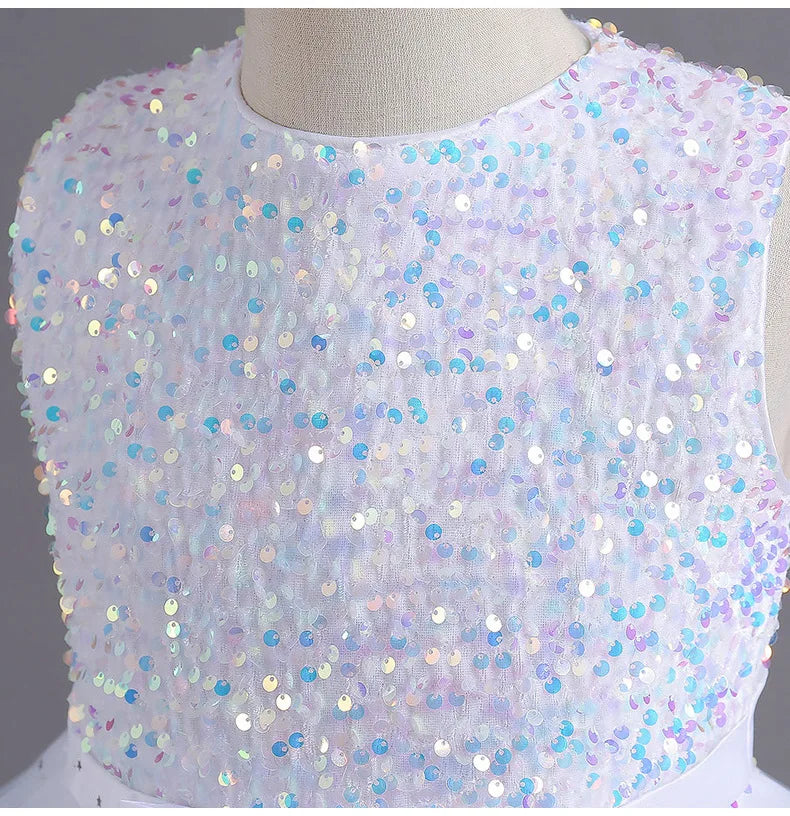 Sleeveless Ball Gown with Train Pageant and Recital Dress