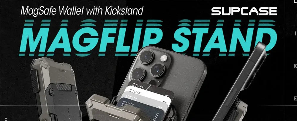 Tripod Phone Stand Credit Card Holder for iPhone 16/15/14/13/12 Adjustable Phone Stand Compatible with MagSafe