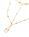 Simple Copper Metal Beads Chain Anklet Connecting Foot Finger Bracelet Barefoot Anklets