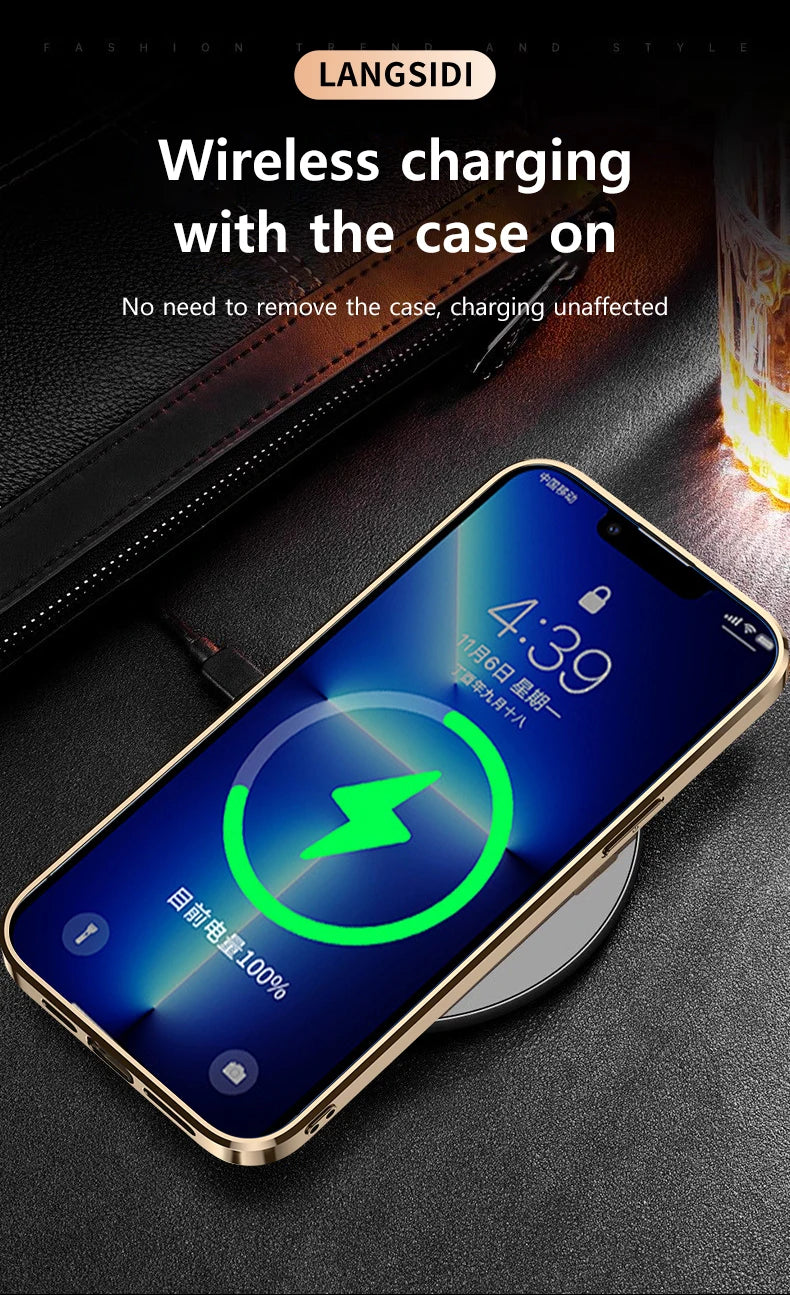 Genuine Leather Phone Case for iPhone 16 15 Pro Max 14promax Luxury Soft Edges Shockproof Camera Protection Cover