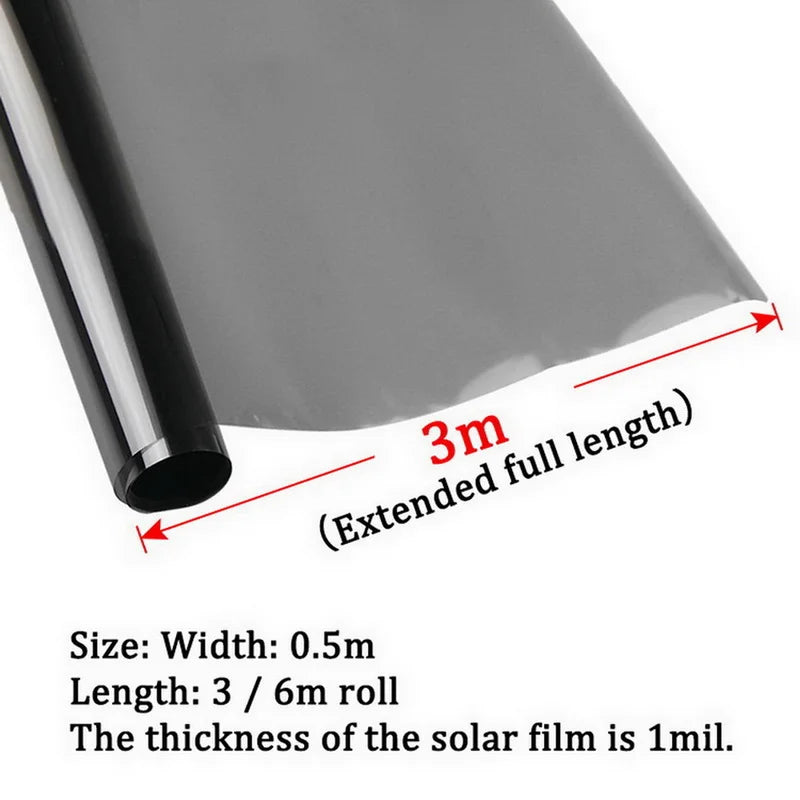 5/15/25/35/50% VLT Reflective Silver Glass Film Heat Blocking Vinyl Roll Stickers for Home Car Self Adhesive Privacy Window Tint
