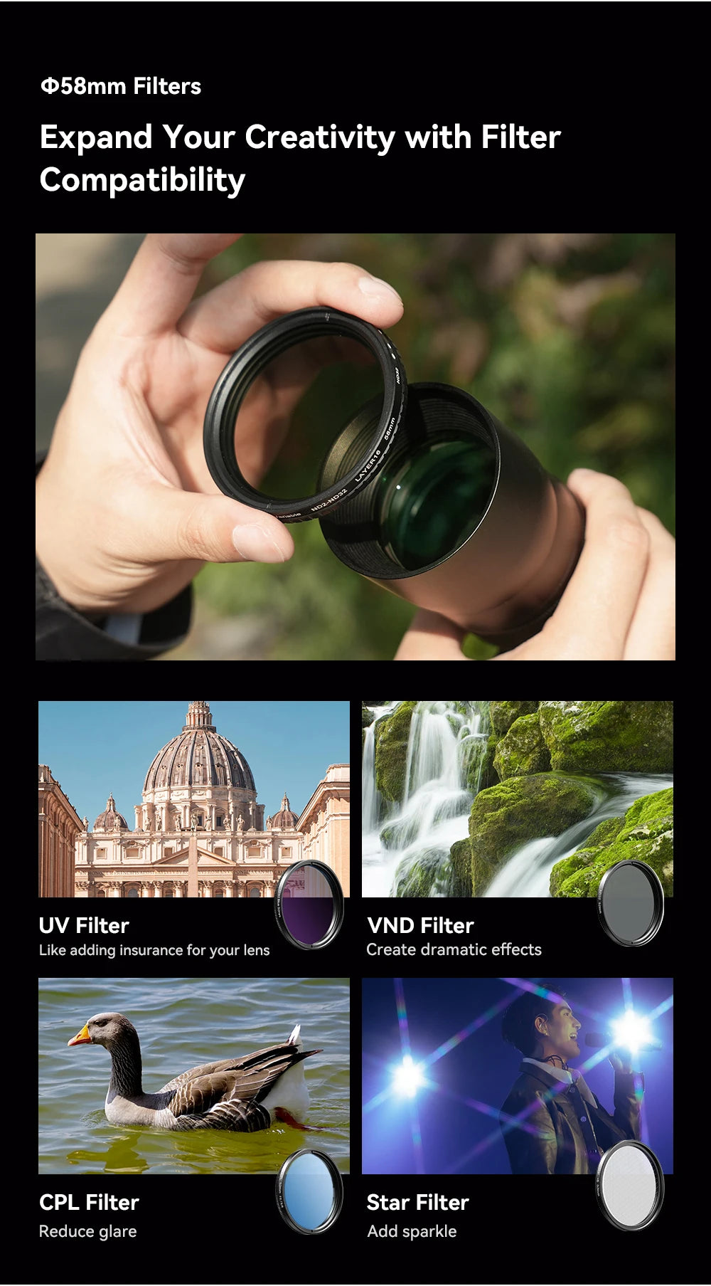 20X to 60X HD Mobile Phone Telephoto Zoom Lens with Universal Clip