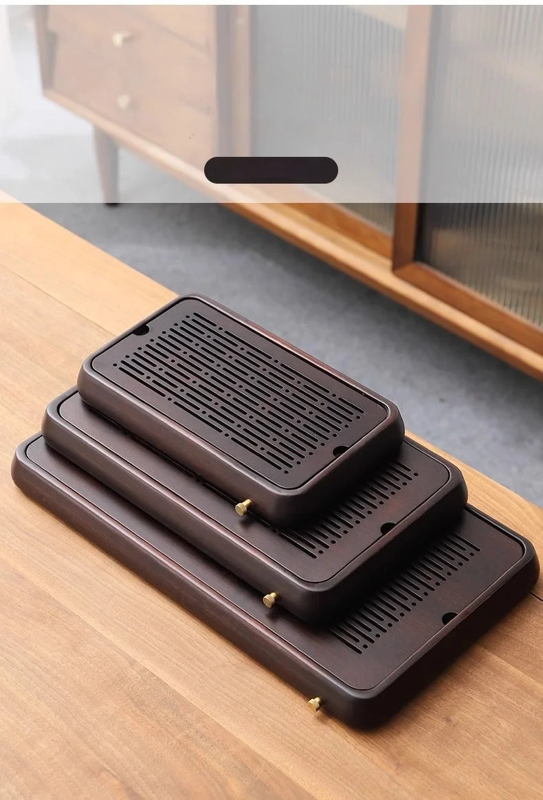 Home And Kitchen Wooden Tray Rectangle Bamboo Tea Tray For Chaban Tea Table Coffee And Tea Tools  Decorative Tray