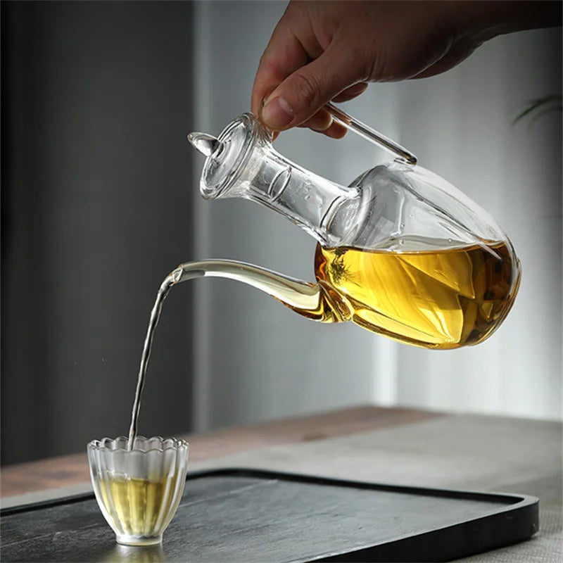 500ml Imitation Song High Borosilicate Glass Teapot Heat Resistance Tea Brewing Glass Tea Pot Traditional Kung Fu Tea Set