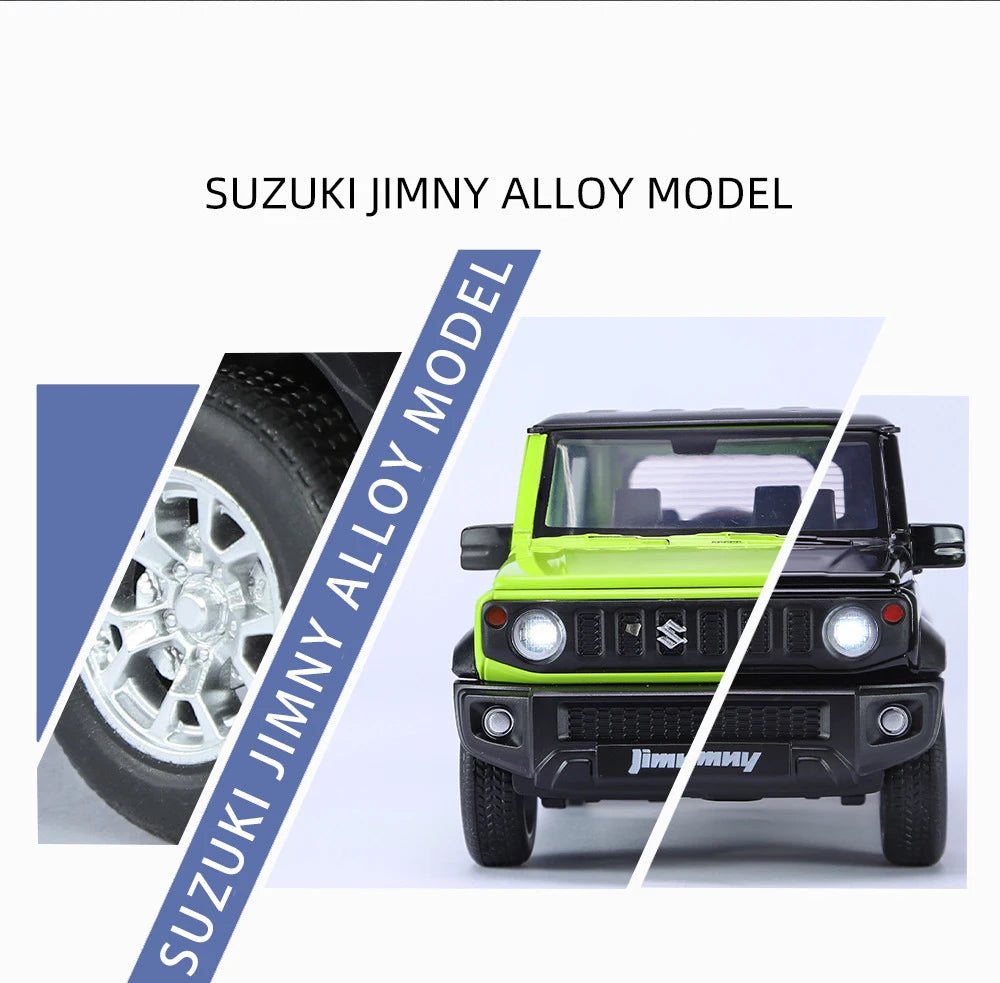 1:24 SUZUKI Jimny Alloy Car Model Diecasts Metal Off-Road Vehicles Car Model Simulation Sound and Light Collection Toy Gift