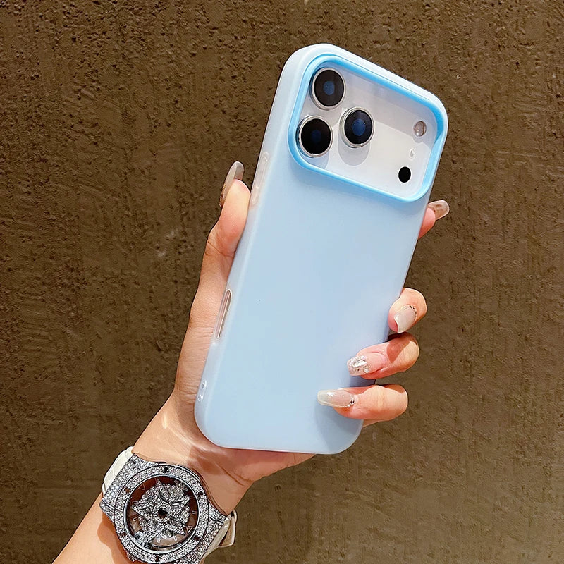 Luxury Candy Color Clear Matte Phone Case For iPhone 17 16 15 14 17 Air Shockproof Bumper Soft Jelly Cover