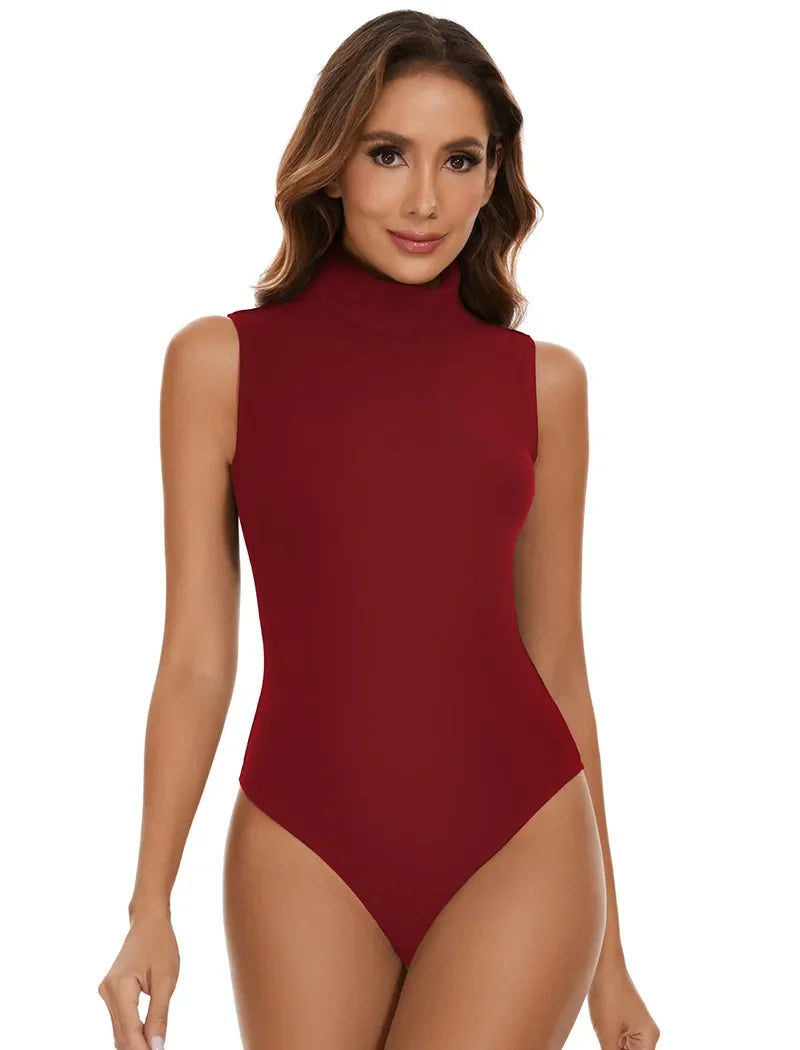 Women High Collar Sleeveless Bodysuit – Tummy Control & Butt Lifting Shapewear