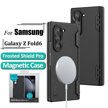 Super Frosted Shield Fold Magnetic Case For Samsung Galaxy Z Fold 6 5G Case Ultra Thin Matte Anti Shockproof Back Cover