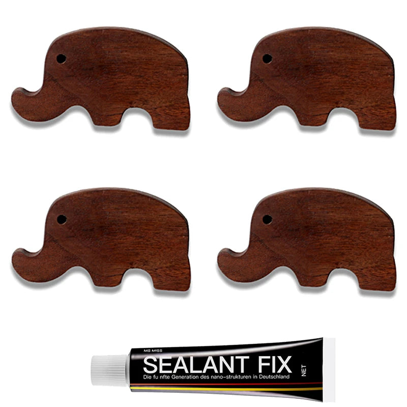 1-4 PCS Elephant Wood Magnetic Knife Block Small Magnet Knife Holder Wall Mount Santoku Cleaver Slicing Kitchen Knife Rack Tools