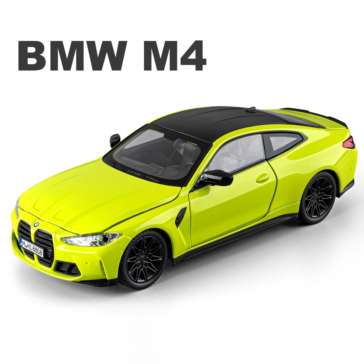 1 24 Scale BMW M4 G82 Supercar Diecast Pull Back Model Car with Sound and Light