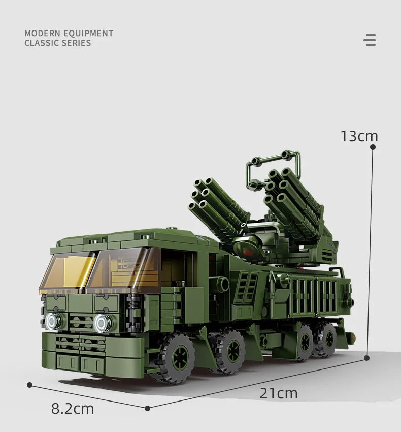 8IN1 Military WW2 War T90 Battle Tank  Building Blocks Army Weapon Bricks Educational Toys For s s Games