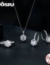 1.0 CT VVS1 D Moissanite Flower Wedding Charm Necklace 925 Sterling silver Round Diamond Cut Moissanite Pendant Necklace
