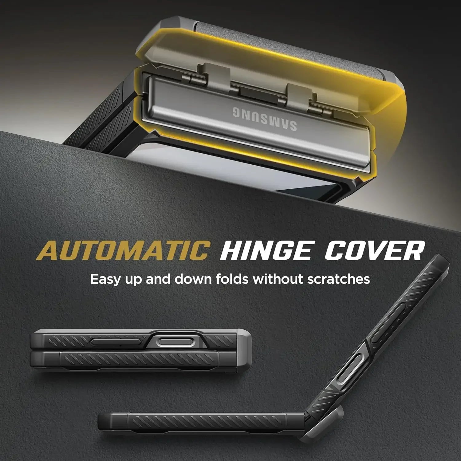 For Z Flip 7 FE/Z Flip 6 Cases Built-in  Ring Stand with Magsafe Full Coverage Hinge Protection Screen Protector Cover