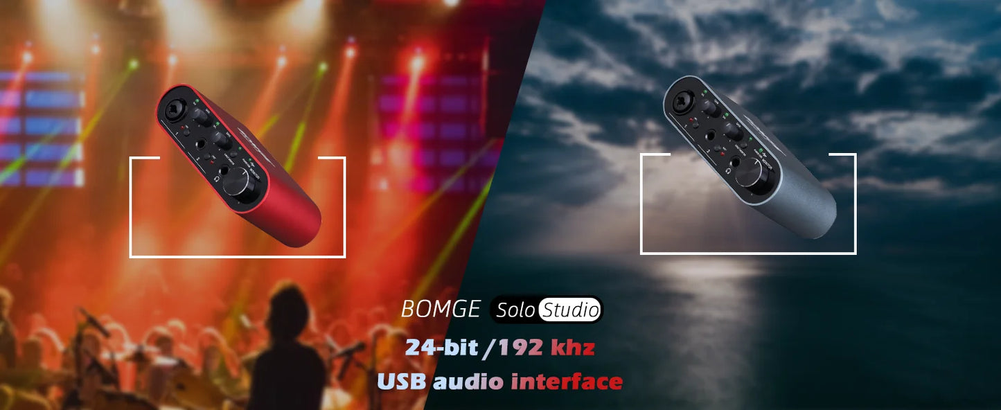 BMG11S USB Audio Interface with 24 Bit 192kHz Recording and Headphone Monitoring Amplifier