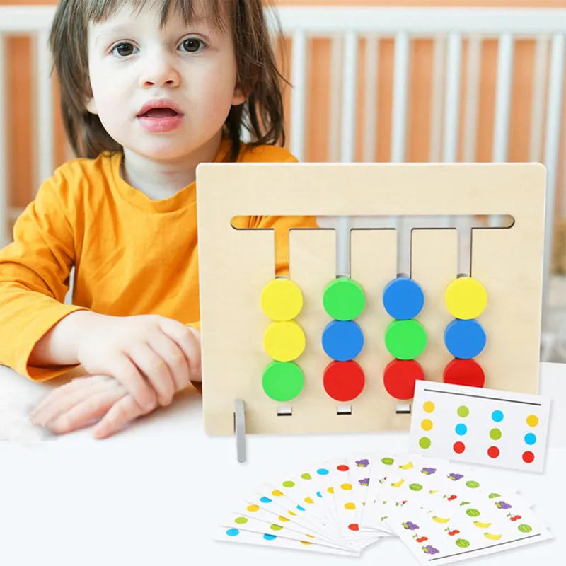 Montessori Wooden Toys Double-sided Matching Games for s 2 3 4 Years Logic Thinking Training Activity Board  Wooden Toys