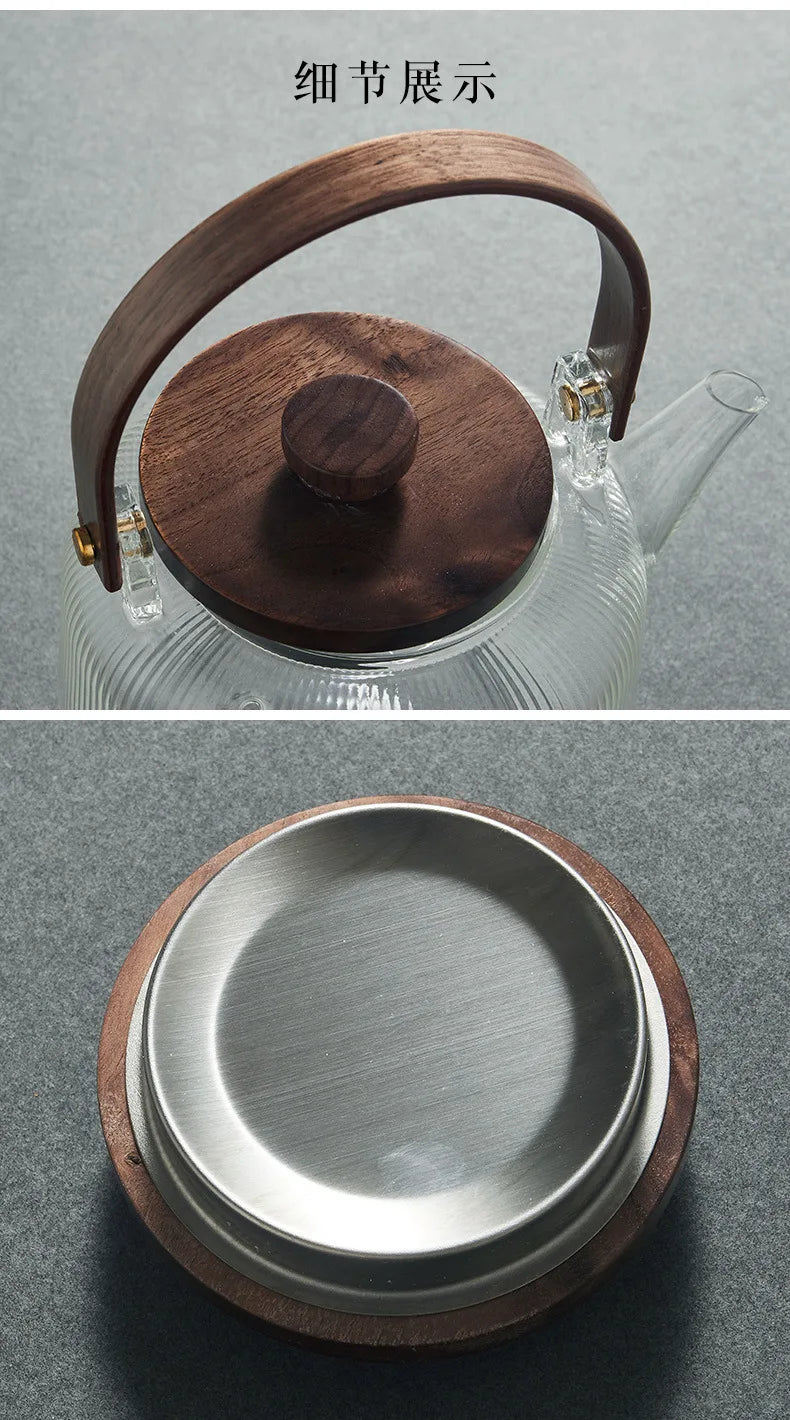 Dual-Purpose Boiling Water Glass Teapot