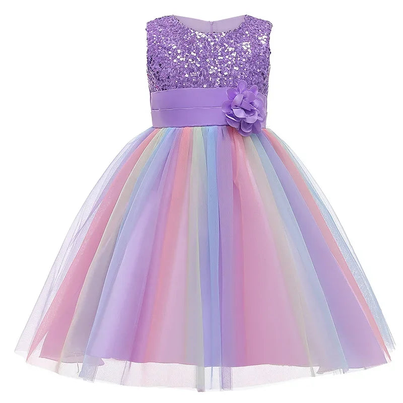 Princess Girl Dress Wedding Birthday Party Frocks for Children Costume Prom Ball Gown Elegant Party Dress For Girls
